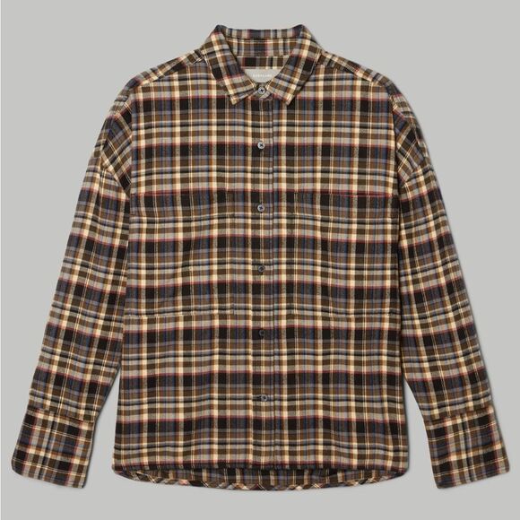 Everlane NWT The Boxy Plaid Flannel Size Small - Picture 6 of 12